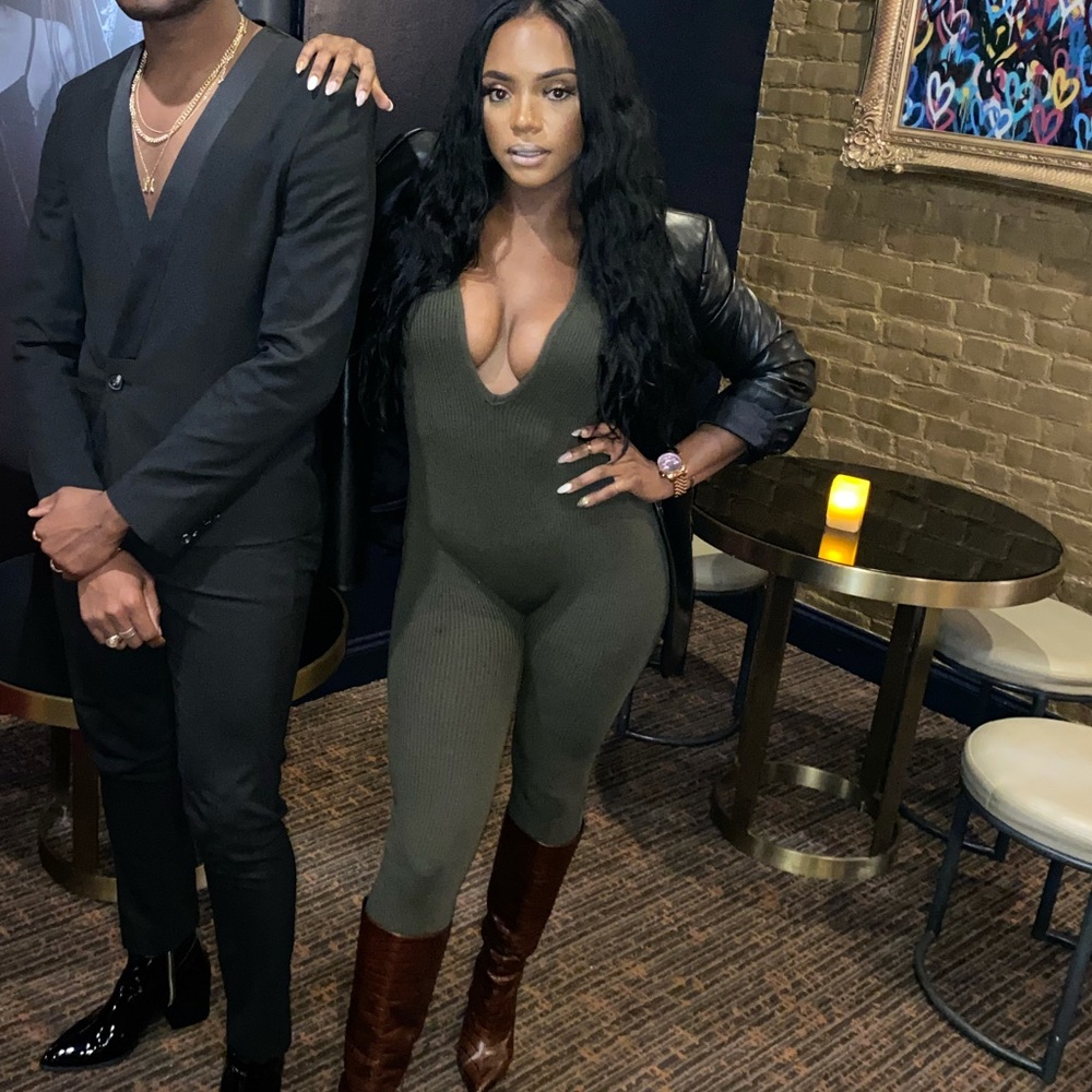 A boutique long sleeve cotton jumpsuit.